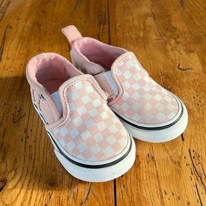Toddler Pink Checkered Vans Size 5